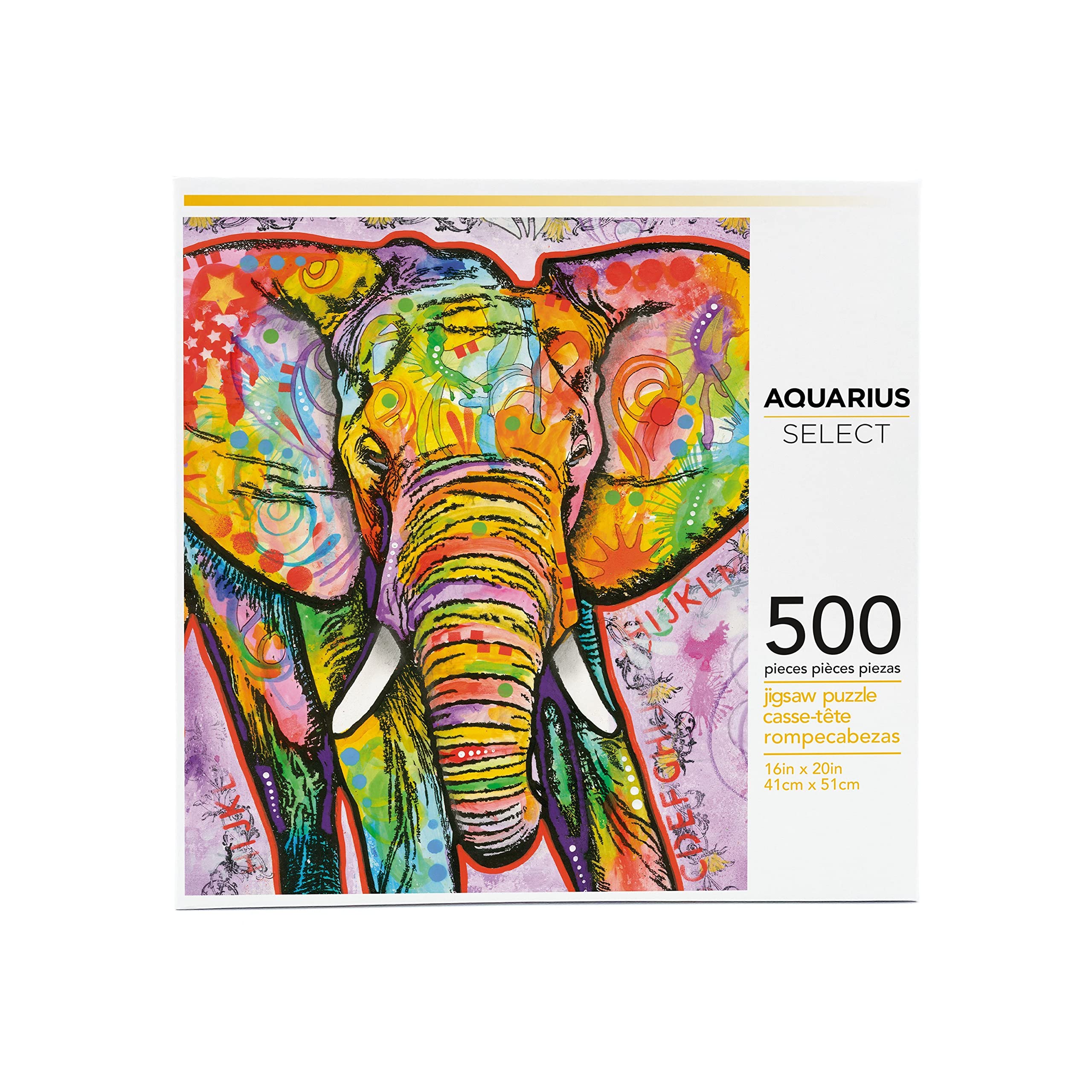 Amazon.com: AQUARIUS Dean Russo Elephant 500 Piece Jigsaw Puzzle